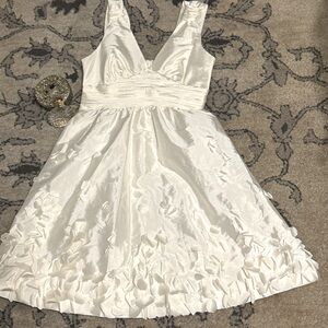 Brilliant white Calvin Klein petal dress